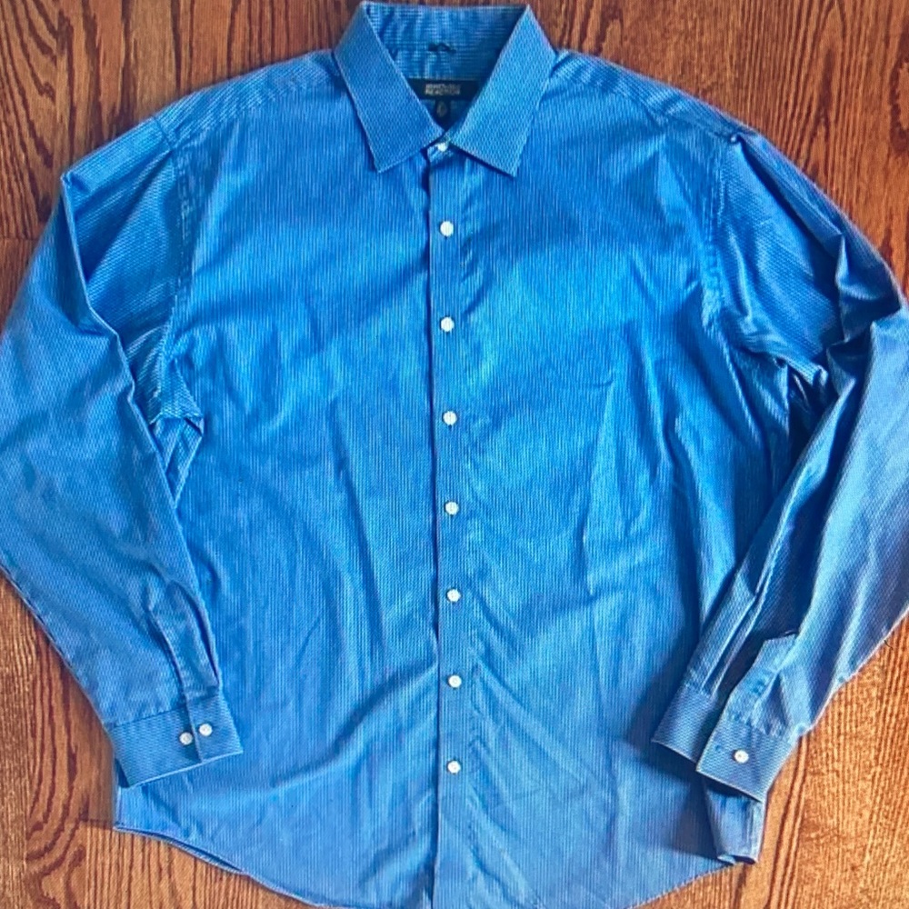 Kenneth Cole Reaction Classic Blue Dress Shirt